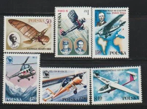 POLAND STAMPS 1978 DEVELOPMENT OF AIR TRAFFIC IN POLAND AIRPLANES MNH POL131 - Picture 1 of 1