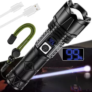 Jayxinli Torches LED Super Bright 500000 Lumen Rechargeable, Powerful Torch with - Picture 1 of 9