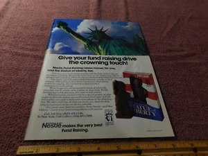 Nestle Schokolade Freiheitsstatue Vintage Anzeige aus Magazin 1984 - Bild 1 von 2