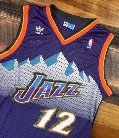 John Stockton Jersey Size M Adidas Utah Jazz NBA Hardwood Classics Length +2 Cover