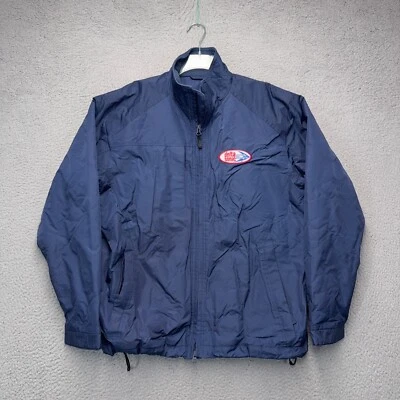 Delta Sonic Jacket Mens Large Blue Softshell Full Zip Lined Workwear Car Wash - Image 1 of 4
