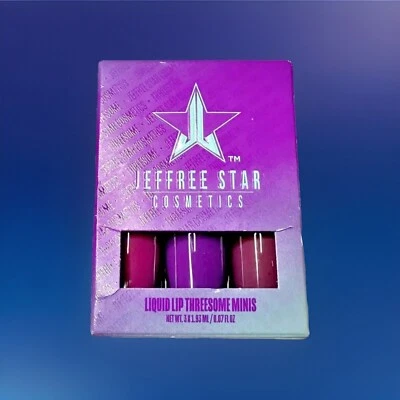 全新带盒 Jeffree Star 3 件装迷你丝绒液体口红 1.93 毫升每件免费口红💫 — 第 1/2 张图片