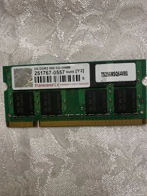 Transcend 2GB DDR2 800 SO-DIMM  (800MHz) laptop/ Notebook memory module - Image 1 of 2