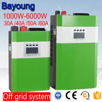 1-6KW Solar Hybrid Inverter DC 24V 48V Pure Sine Wave 50Hz with 60A Controller - Image 1 of 4