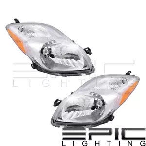 Headlights Headlamps For 2009-11 Toyota Yaris Hatchback Pair Left right set - Picture 1 of 2
