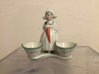 #yd# Ancienne salière poivrière porcelaine dlg Camille THARAUD LIMOGES ART DECO