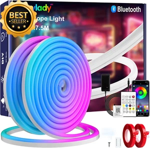 50Ft Bluetooth RGB LED Neon Light, Waterproof RGB Neon Light APP & Remote Contro - Picture 1 of 12