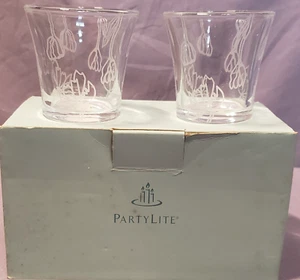 PartyLite Lotusblüte Windlichthalter P8491 nicht mehr produziert offene Box 2er Set - Bild 1 von 4