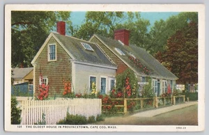 the oldest house in Provincetown Cape Cod Mass postcard - Picture 1 of 2