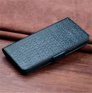 Echt Leder Tasche Magnetverschluss Flip Wallet Case Hülle Geldbeutel für iPhone - Bild 1 von 20