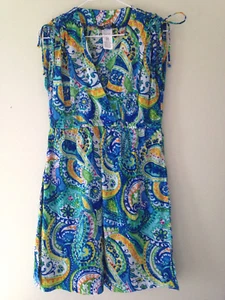 NWT LAUREN Ralph Lauren Cotton Abstract Paisley Tunic Top Swim Cover Up Dress M - Picture 1 of 6