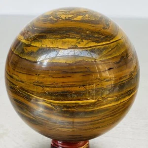 Bola de piedra ojo de tigre natural bola de cristal de cuarzo Reiki curación 1760G - Imagen 1 de 12