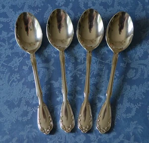 VTG SERENADE BY NORITAKE SILVERPLATE SET OF 4 DINNER SOUP SPOONS, replacements - Foto 1 di 7