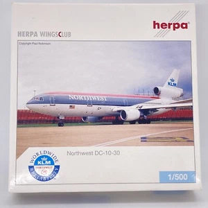 Herpa WingsClub 513098 - Northwest Airlines DC-10-30 - 1:500 Scale Diecast NOB - Picture 1 of 10