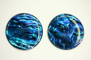 4pcs 12mm Natural Paua Shell Blue Calibrated Round Cabochon Gemstones Jewelry - Picture 1 of 2