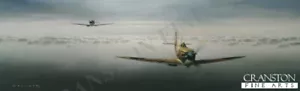 Gerald Coulson Aviation art printS Dawn Sortie 3 SPITFIRE FIGHTER PILOT SIGNED - Picture 1 of 1