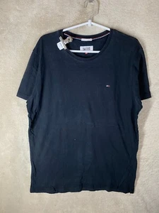 Hilfiger Denim Casual T-Shirts Top Size XL Mens Black Logo Short Sleeve - Picture 1 of 11