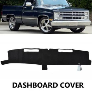 Fits Chevy Silverado C10 C20 C30 1981-1987 Dash Cover Mat Dashboard Pad Black - Picture 1 of 9