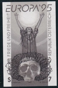 Austria 1995 Europa CEPT imperforado negro prueba - Imagen 1 de 1