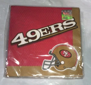 NFL San Francisco 49ers Sports 6.5" by 6.5" Banquet Party Paper Luncheon Napkins - Picture 1 of 2