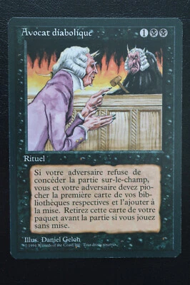 Magic The Gathering MTG DEMONIC ATTORNEY FRENCH Revised FBB NM Near Mint - Image 1 of 2