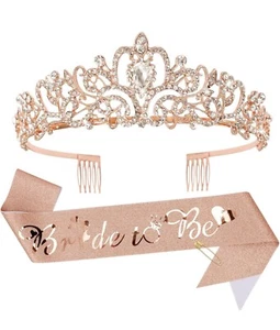 Tiara for Engagement Party Bride to Be Sash and Crown Set for Women New - Picture 1 of 3