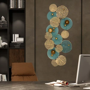 Large Lotus Leaf Metal Wall Decor Indoor Outdoor Metal Wall Art Sculpture - Picture 1 of 16