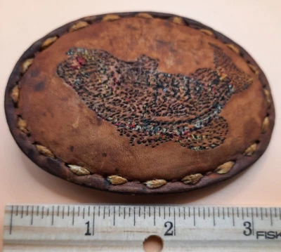 Leather Bass Fish Belt Buckle - Image 1 of 4