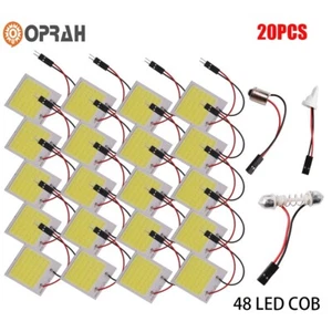 20 PIEZAS 48SMD COB Blanco LED T10 BA9S Panel Interior Coche Luz Domo Mapa Lámpara Bombillas - Imagen 1 de 15