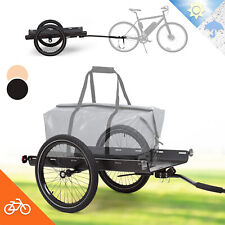 Bike Cargo Trailer Tag Along Attachment Foldable Luggage Storage Carrier Black 