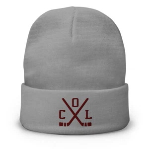 Colorado Hockey Sticks Retro Avalanche Winter Beanie Cap Hat - Picture 1 of 5