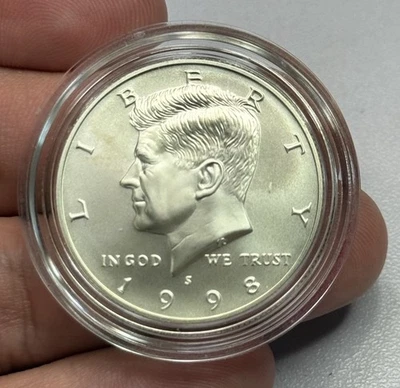 1998 S Matte Proof Kennedy Silver Half Dollar  - Image 1 of 4