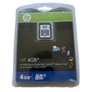 HP 4GB SDHC Secure Digital High Capacity SD Memory Card New/Sealed - Picture 1 of 4