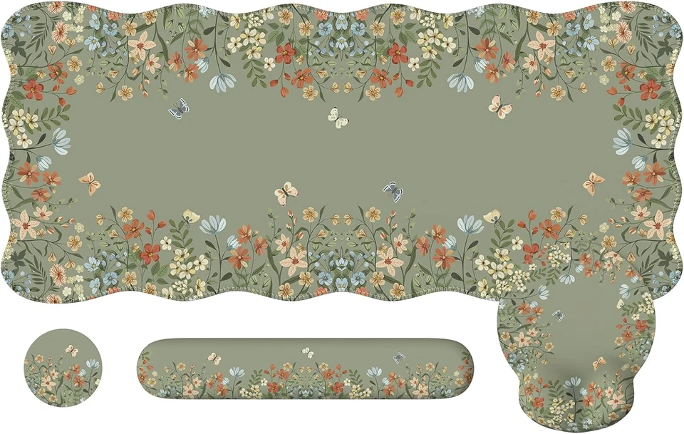 Icasso Desk Mat Set,Large Mouse Pad with Wrist Rest,Ergonomic Keyboard Wrist Sup - Image 1 of 4