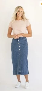 Inherit Tess Denim Skirt Size 18 NWT - Picture 1 of 10