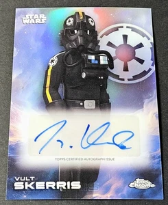 2025 Topps Chrome Star Wars Auto Refractor Vult Skerris Mario Vernazza #A-MVE - Picture 1 of 2