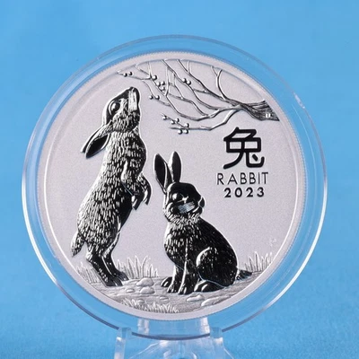 Australien 8 $ 2023  Year of the Rabbit   5 Oz Silber 9999  BU - Bild 1 von 2