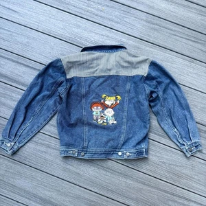 Vintage Nickelodeon Rugrats Denim Jacket Girls Size 10 Embroidered - Picture 1 of 15