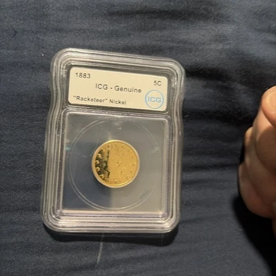 1883 Liberty V "Racketeer Style" Nickel No Cents ICG Genuine Gold Plated - Image 1 of 4