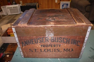 Vintage Budweiser Anheuser Busch Centennial Holz Bierkiste Box 1876-1976 - Bild 1 von 13