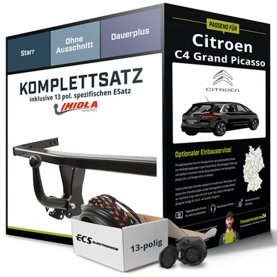 Anhängerkupplung starr für CITROEN C4 Grand Picasso +E-Satz Kit - Bild 1 von 4