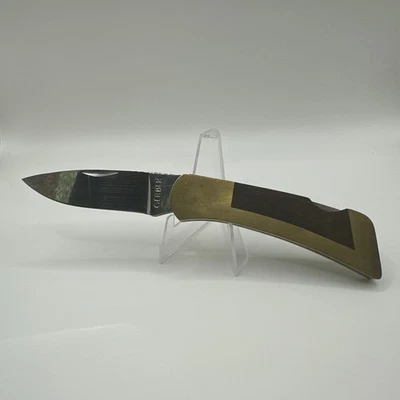Faca dobrável vintage Gerber 97223 bronze esportivo lockback Portland Oregon EUA - Imagem 1 de 4