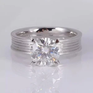 5.00 Ct White Round Cut Treated Diamond Ring in Certified 925 Silver Beauty - Picture 1 of 4