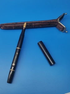 Stylo Plume  52 1/2 Waterman en ébonite à levier, 2 bagues or poinçon tête aigle - Imagen 1 de 12