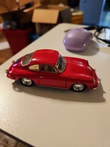 Porsche 356 B Carrera 2 - 1/32 Diecast Model by Kinsmart - Red Pullback READ - Picture 1 of 15