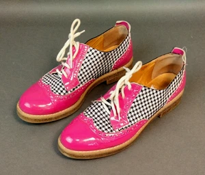 Embassy Women's Brogues - EU 42 UK 8 - Pink/Black & White Check - AM/JE - Picture 1 of 19