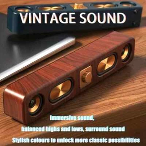 VINTAGE SENBOWE Portab Soundbar PC Casse Stereo senza fili - Afbeelding 1 van 9