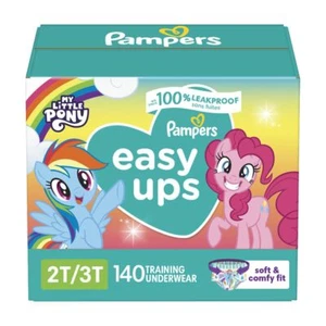 140 Ct Pampers Easy Ups Girls & Boys Potty Training Pants - Size 2T-3T, One - Picture 1 of 9
