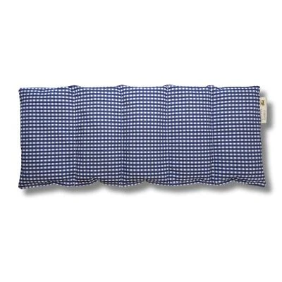 FRANZIS NÄHSTUBE Traubenkernkissen I 50x20cm I kariert blau I 100% Baumwolle I Körnerkissen I Sch