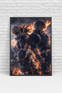 My Hero Academia Bakugo And Todoroki Poster Print - No Frame - Picture 1 of 3